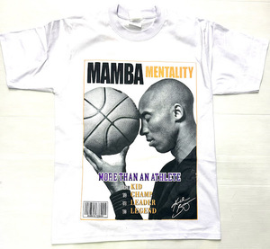 BI56)PRO TEAM MAMBA MENTALITY コービーブライアント プリント Tシャツ半袖/WHITE/LA/HIPHOP/XL/大きいサイズ