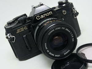 ☆ Canon AE-1 BL+FD28ｍｍF2,8 （ボディー及びレンズ共に点検整備清掃済み！シャッター鳴き無し！）☆