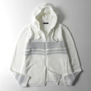  Comme Ca Ism COMME CA ISM spring summer cotton Blend full Zip mesh Parker M eggshell white m0405-2