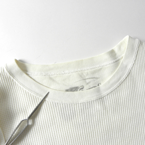 リップカール RIP CURL SLIM FIT コットン100% サーマルロングスリーブTシャツ ワッフル アイボリー 日本製 m0405-13の画像7