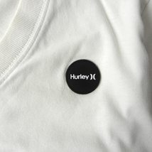 ハーレー Hurley X コットン100% ロゴワッペン VネックショートスリーブTシャツ 半袖 M ホワイト m0410-18_画像3