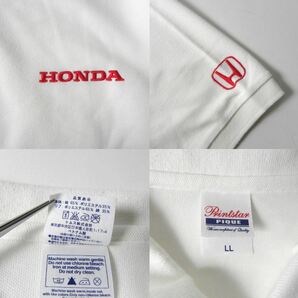 ホンダ HONDA ロゴ刺繍 カノコポロシャツ 半袖 2点セット まとめて ユニフォーム 自動車アパレル XL レッド/ホワイト m0410-19の画像8