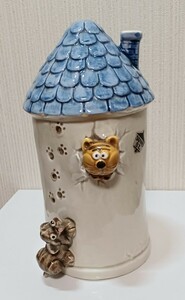 レトロ 加藤工芸 犬&猫 貯金箱 置物 陶器 雑貨 アンティーク