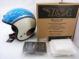 【送料無料】未使用保管品 BSA SUPER SHORT Lサイズ 59-60cm未満 元箱付き ジェットヘルメット 英国