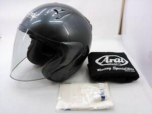【送料無料】良品 Arai アライ SZ-F SZF ALUMINA GRAY アルミナグレー Mサイズ ジェットヘルメット