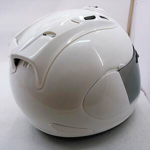 【送料無料】使用極わずか 美品 Arai アライ RX-7 RR5 グラスホワイト Mサイズ ミラーシールド付き フルフェイスヘルメットの画像6