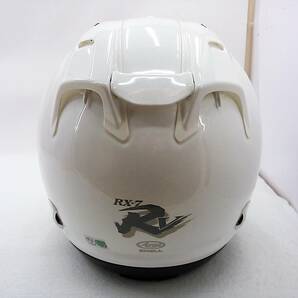 【送料無料】使用極わずか 美品 Arai アライ RX-7 RR5 グラスホワイト Mサイズ ミラーシールド付き フルフェイスヘルメットの画像4