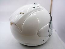 【送料無料】美品 Arai アライ SZ-RamⅢ SZ-Ram3 GLASS WHITE グラスホワイト Lサイズ ジェットヘルメット_画像6