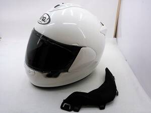 【送料無料】Arai アライ VECTOR-X ベクターX GLASS WHITE グラスホワイト Mサイズ スモークシールド付き フルフェイスヘルメット