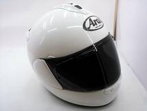 【送料無料】Arai アライ VECTOR-X ベクターX GLASS WHITE グラスホワイト Mサイズ スモークシールド付き フルフェイスヘルメット_画像6