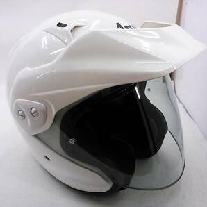 【送料無料】Arai アライ CTZ CT-Z GLASS WHITE グラスホワイト Mサイズ ジェットヘルメット 白バイの画像6