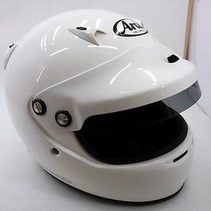 【送料無料】使用極わずか 美品 Arai アライ GP-5WP WHITE ホワイト Lサイズ 59-60cm 元箱付き ヘルメット 4輪用 カートの画像7
