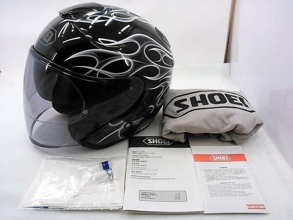 【送料無料】良品 SHOEI ショウエイ J-Cruise Jクルーズ REBORN リボーン ブラック Lサイズ ミラーシールド付 インナーバイザー ヘルメット