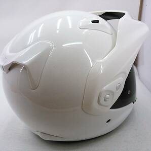 【送料無料】使用回数少 良品 Arai アライ CTZ CT-Z GLASS WHITE グラスホワイト Lサイズ スモークシールド＆元箱付き ヘルメット 白バイの画像6