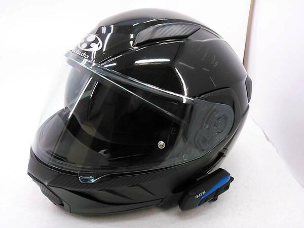 【送料無料】2021年製 OGK KABUTO カブト RYUKI リュウキ ブラック Mサイズ インカムのおまけ付 システムヘルメット インナーサンシェード