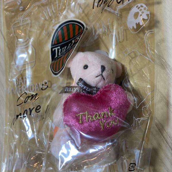 タリーズ ベアフル テディ Thank youハート付き キーホルダー