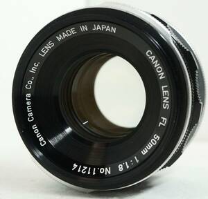 ☆実用品・人気のボケる単焦点レンズ☆　キャノンFLマウント用 CANON LENS FL 50mm F1.8 (I0497)