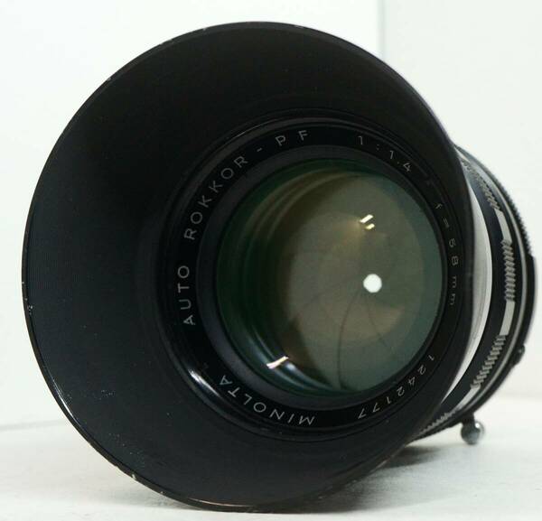 ~実写確認済~ ☆実用品・人気のボケる単焦点レンズ☆　ミノルタMDマウント用 MINOLTA AUTO ROKKOR-PF f=58mm F1.4 (I0471)