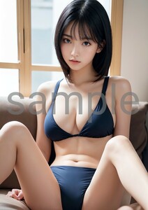 【AI/美女】A4 高画質 美少女 巨乳 グラビア コスプレ モデル ポスター かわいい 光沢紙 セクシー スク水 黒髪 水着 ビキニ エロ ロリ M字