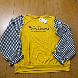 新品　長袖Tシャツ　140 ギンガムチェック