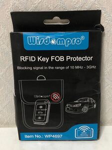 604i0918 Wisdompro 電波遮断ポーチ スマートキーケース RFIDブロッキング リレーアタック車盗難防止 カーセキュリティ 防犯対策 
