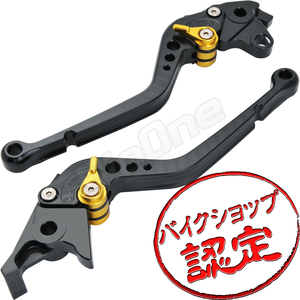 BigOne STD VT250F インテグラ VT250FC VFR400Z CBX750 ホライゾン RVF750RS ビレット ブレーキ クラッチ レバー 黒/金 ブラック ゴールド