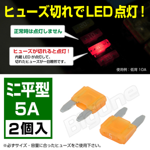 BigOne torn .. light ...... indicator built-in 2 piece set Mini flat type fuse 5A ASP LED