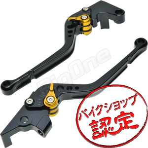 BigOne STD MT-07 MT-09 XJ6 XJ6F XJ6FA XJ6N XJ6NA XJ6S XJ6SA MT07 MT09 ビレット ブレーキ クラッチ レバー 黒/金 ブラック ゴールド