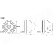 マーシャル ヘッドライト 721・701スタールクス 90TR G4 100TR 125TR F6 250TR F8バイソン 350TR AR50 AR80 クリアレンズ メッキケース_画像4