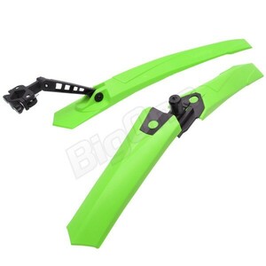  bicycle for mudguard rom and rear (before and after) Set front rear fender mud guard green removal and re-installation type road bike piste mountain bike cross bike 