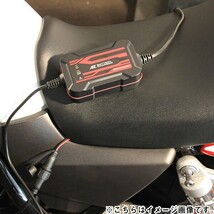 AZ バッテリー バッテリー チャージャー ACH-100 1A 鉛専用 充電器 12V 2～50Ah対応 二輪 オートバイ 用 バッテリー_画像4