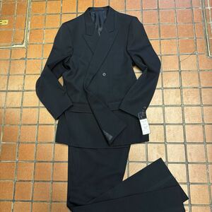 《訳有》礼服 ダブル4Bスーツ サイズ AB9 背抜ノーベント アジャスター日本製 ブラック フォーマル 特大サイズ 冠婚葬祭 毛100% シロセット
