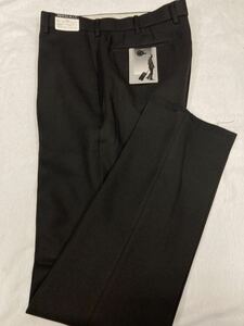 【新品】未使用 らくらく快旅　美脚パンツ　ビジネス　スラックス　ゴルフ　サイズ 85cm ノータック　綾織　ブラック