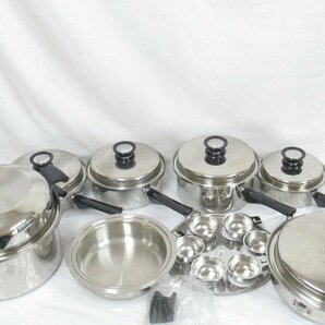 ○ 中古品 Amway アムウェイ Queen クイーン COOKWARE SET クックウェア 旧型 21ピースセット の画像1