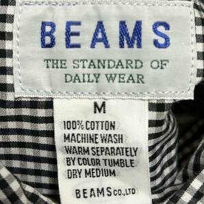 BEAMS ビームス 半袖チェックシャツ サイズMの画像3