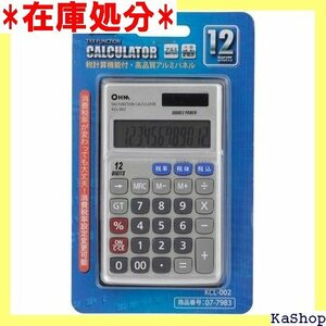 OHM 12桁手帳サイズ電卓 KCL-002 404