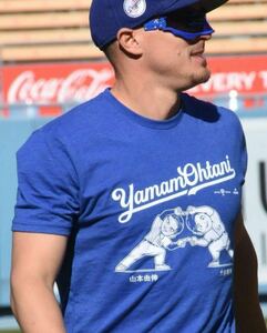 ★ドジャース選手着用★ 大谷翔平 山本由伸 tシャツ ドジャース ドラゴンボールZ フュージョンDodgers エンゼルス ANGELS 半袖Tシャツ 