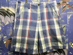 MOSSIMO チェック ハーフパンツ w36 FLAT FRONT SHORT 大きめ ビッグサイズ モッシモ