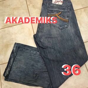 AKADEMIKS アカデミクス★ HIPHOP ★ used加工デニム★36