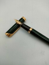 1円〜 WATERMAN ウォーターマン 万年筆 ペン先 18K 750 筆記用具 文房具 グリーンカラー×ゴールドカラー ステーショナリー_画像1