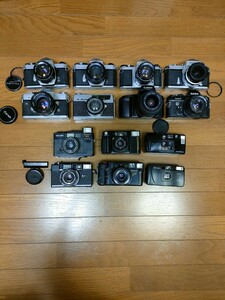 1円〜 フィルムカメラ 14点おまとめ コンパクトカメラ PENTAX ペンタックス SPOTMATIC F Nikon ニコン Canon キャノン KONICAなど ジャンク