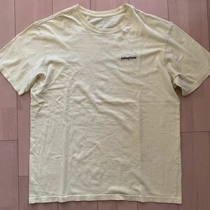 【Patagonia】パタゴニア 両面プリント 半袖Tシャツ L イエロー USA製 アングラー トラウトTee