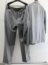 イタリア製 ◆ PAL ZILERI パルジレリ ◆ シングルスーツ ◆ サイドベンツ メンズ ストライプスーツ ジャケット パンツ 背抜き グレー 50_画像2