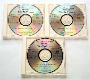 【中古】東芝 小型ノートPC：Libretto ff 1100 CT用 Product Recovery CD-ROM(Windows98)：3枚組【プロダクトキー：無｜現状渡し】