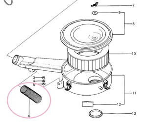 三菱ジープ キャブレターヒートダクト(ヒートパイプ)新品J56,58,57,37,G54B,4G53,4G52(Φ42×160mm)