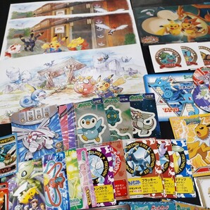 Pokemon ポケモン カードダス シール グッズ 色々 大量まとめセット ポケモンキッズ キャラスピン ミニカード ハイパーボールチップ 他の画像5