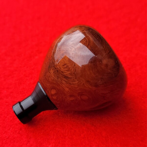 【現品限りで終了です】花梨瘤杢 ラウンドハンドルノブ No.240403 ステラ ヴァンキッシュ エクスセンスなどに シマノAタイプ対応