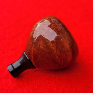 【現品限りで終了です】花梨瘤杢 ラウンドハンドルノブ No.240412 ステラ ヴァンキッシュ エクスセンスなどに シマノAタイプ対応