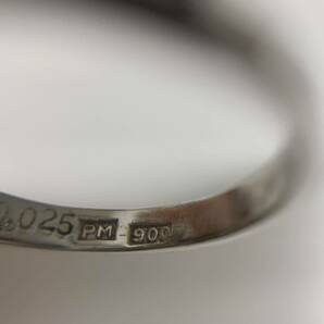 パール リング 真珠 指輪 PM900 プラチナ ダイヤ付き 総重量約5.4ｇ 真珠リング Pt900の画像7