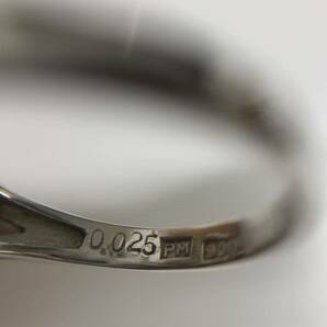 パール リング 真珠 指輪 PM900 プラチナ ダイヤ付き 総重量約5.4ｇ 真珠リング Pt900の画像6